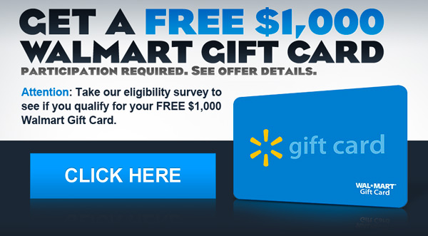 Free $1,000 Walmart Gift Card